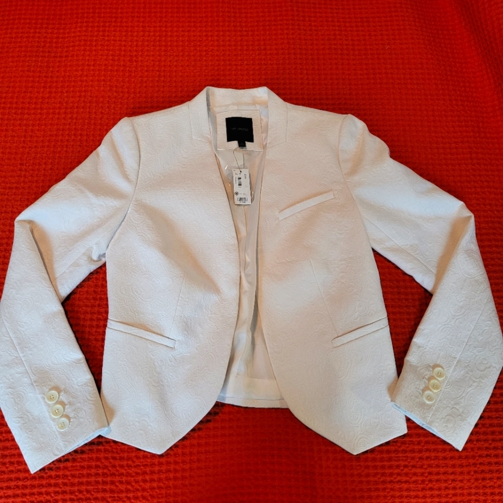 Gorgeous Ivory Jacquard blazer from The Limited, size Small, tags attached